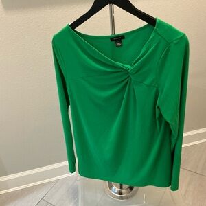 Halogen Green Long Sleeve Blouse